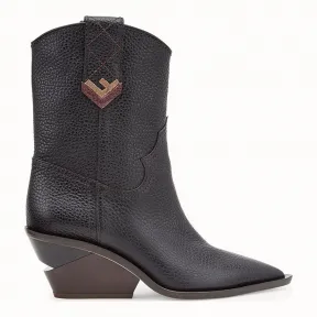 芬迪/Fendi 靴子_黑色皮质及踝靴 8T6785 A3S ZF0QA1