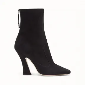 芬迪/Fendi 女士 黑色磨砂革短靴 8T69403TYF0QA1