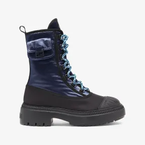 芬迪/Fendi Domino-蓝色尼龙机车靴-女士长靴和短靴 8T8381ALJ0F1JFT 8056582316642