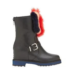 芬迪/Fendi 女士黑色ANKLE BOOTS皮革鞋履 8W5168 S66 F06VD