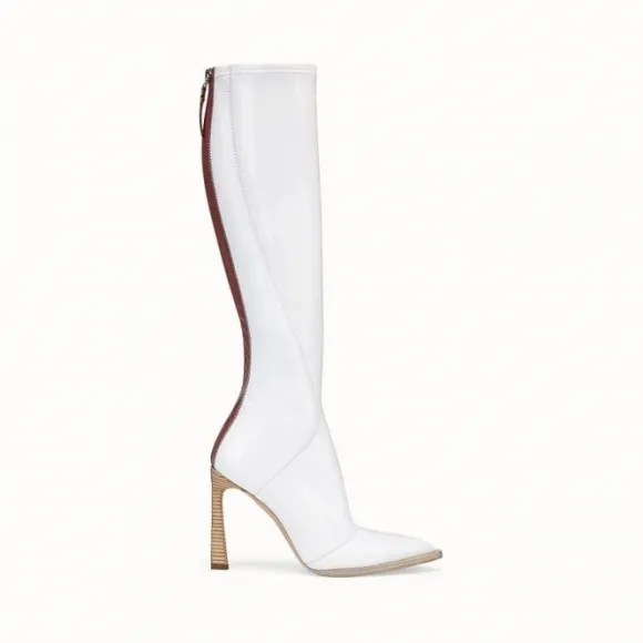 芬迪/Fendi 光面白色氯丁橡胶靴子 8W6981A8T9F0QA0