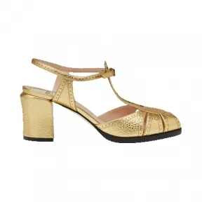 芬迪/Fendi 女士黄金色凉鞋皮革鞋履 8X4473 9W1 F0QD2