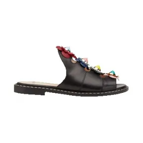 芬迪/Fendi FASHION SHOW FLAT SANDALS皮革平底凉鞋 8X6003 6VJ F0BHU