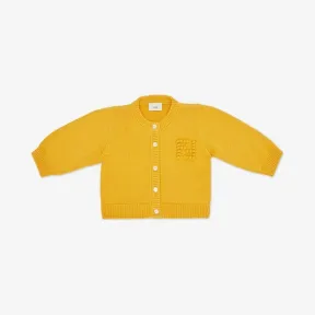 芬迪/Fendi 咖喱黄棉质和羊绒针织婴儿开衫-婴儿开衫-FENDI芬迪中国官网 BUG074AG1LF0LWV-8058613990784