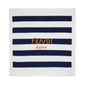 芬迪/Fendi 钩针刺绣棉质婴儿毛毯-婴儿毛毯-FENDI芬迪中国官网 BUJ202AJ1QF0QB0-8056867861591