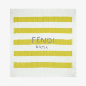 芬迪/Fendi 钩针刺绣棉质婴儿毛毯-婴儿毛毯-FENDI芬迪中国官网 BUJ202AJ1QF11H4-8056867861607