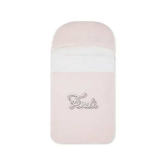 芬迪/Fendi 婴儿睡袋 - 粉红色平纹针织婴儿睡袋，饰有刺绣Fendi标识 BUJ2148RAF0C11