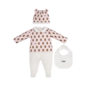 芬迪/Fendi 粉红色印花针织婴儿套装-婴儿套装-FENDI芬迪中国官网 BUK084AJ1WF0C11-8056867840428