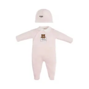 芬迪/Fendi 粉红色印花针织婴儿套装-婴儿套装-FENDI芬迪中国官网 BUK085ST8F0C11-8056867840565