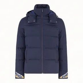 芬迪/Fendi 羽绒夹克_蓝色尼龙羽绒服 FAA595 A2W 4F0QG0