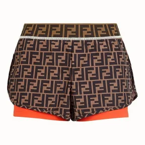 芬迪/Fendi 短裤_拼色布料短裤 FAB141 A6J 5F160B