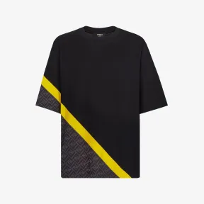 芬迪/Fendi T恤-黑色平纹布T恤-男士T恤衫和Polo衫 FAF682AN68F1KRX 8056582825656