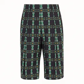 芬迪/Fendi 长裤_黑色华达呢百慕大短裤 FB0434 A6U 2F0QA1