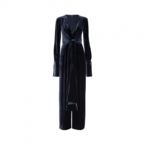 芬迪/Fendi 蓝色天鹅绒连体衣-女士成衣-FENDI芬迪中国官网 FDB951A9DOF1FLH-8056867920366