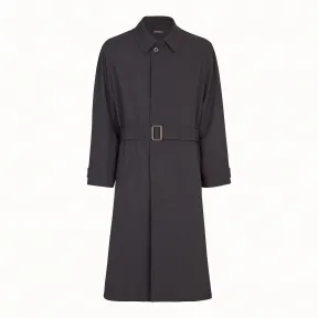 芬迪/Fendi 风衣_黑色斜纹风衣 FF0225 A6T EF0QA1