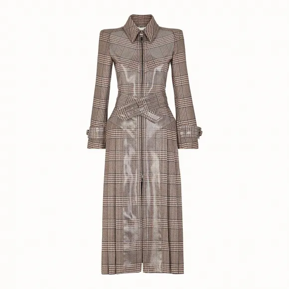 芬迪/Fendi 大衣_威尔士王子羊毛大衣 FF8540 A5F QF12S8