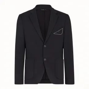 芬迪/Fendi 夹克_黑色针织休闲西装 FJ0558 A70 YF0QA1