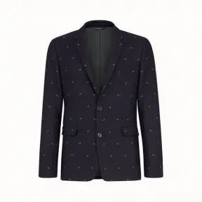 芬迪/Fendi 夹克_蓝色布料休闲西装 FJ0559 A8N BF0QA2