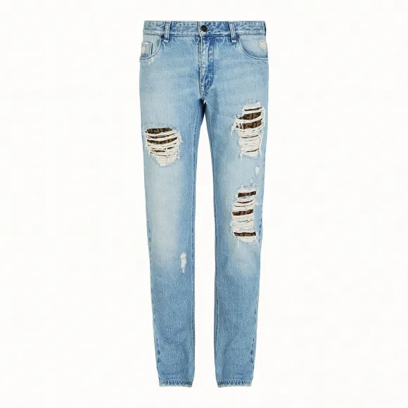 芬迪/Fendi 牛仔系列_蓝色牛仔裤 FLP201 A0X 4F0UV2