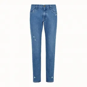 芬迪/Fendi 牛仔系列_蓝色牛仔裤 FLP201 A6W PF0QG0