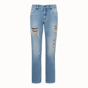 芬迪/Fendi 牛仔系列_蓝色牛仔裤 FLP202 A0X 4F0UV2