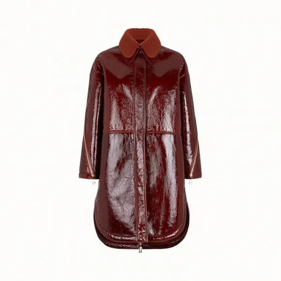 芬迪/Fendi 棕色毛羊皮大衣 FM5229AA2CF18DS