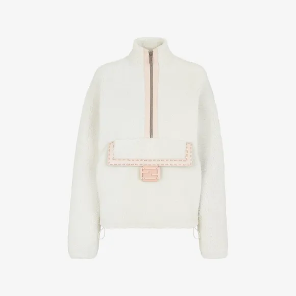 芬迪/Fendi 夹克-白色毛羊皮连帽夹克衫-女士夹克 FM5329ALQ6F1GGM 8056582366593