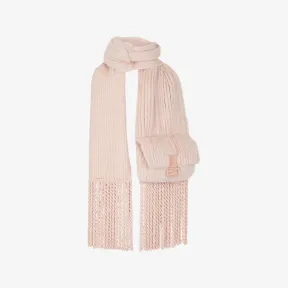 芬迪/Fendi 围巾-粉红色羊毛和貂毛围巾-女士围巾和丝巾 FNG565ALQAF1J7A 8056582423456
