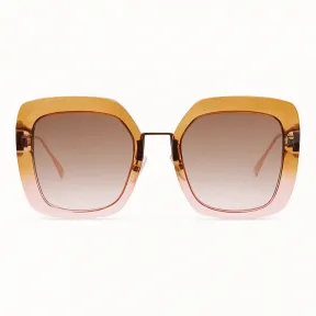 芬迪/Fendi TROPICAL SHINE_棕色和粉色墨镜。 FOG375 OUB F140B