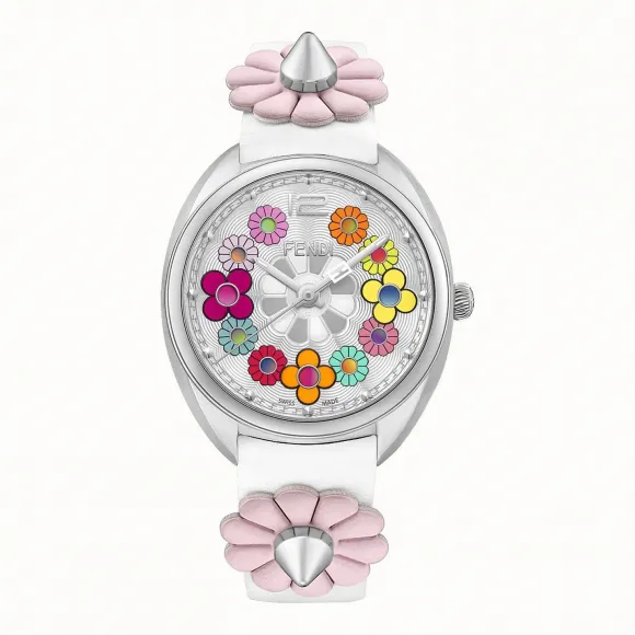 芬迪/Fendi MOMENTO _34毫米 - 花朵装饰腕表和表带 FOW343 QW5 F0QA0