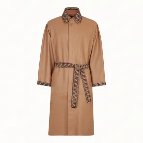 芬迪/Fendi 风衣_棕色皮革风衣 FPG006 A74 9F0QB7