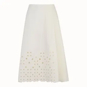 芬迪/Fendi 半身裙_白色塔夫绸半身裙 FQ7029 A0M YF0C00