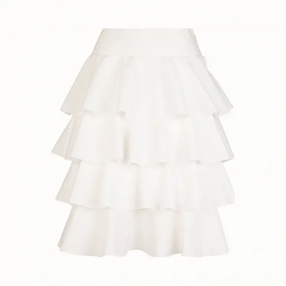 芬迪/Fendi 半身裙_白色棉质半身裙 FQ7064 A0M YF0ZNM