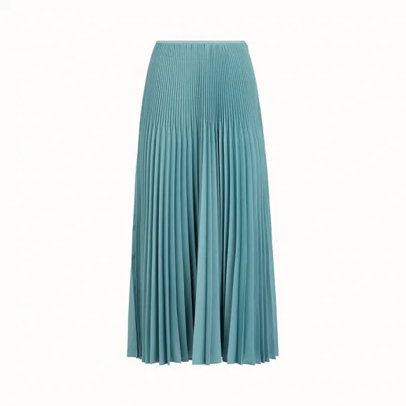 芬迪/Fendi 半身裙_浅蓝色羔羊马海毛半身裙 FQ7073 5SC F16WO