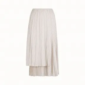 芬迪/Fendi 半身裙_白色缎面半身裙 FQ7076 A8E JF0ZNM