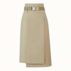 芬迪/Fendi 半身裙_绿色马海毛半身裙 FQ7357 5SC F07G8