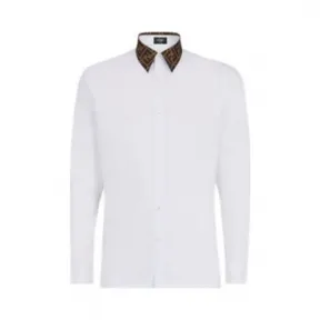 芬迪/Fendi 白色棉质衬衫-男士成衣-FENDI芬迪官网 FS0751A4S6F0QA0-8055512662088