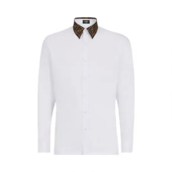 芬迪/Fendi 白色棉质衬衫-男士成衣-FENDI芬迪官网 FS0751A4S6F0QA0-8055512662088