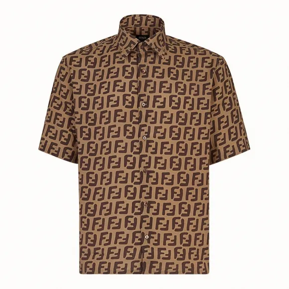 芬迪/Fendi 衬衫_棕色布料衬衫 FS0770 A75 GF13IZ