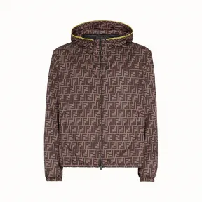 芬迪/Fendi 风衣_棕色尼龙风衣 FW0832 A7F NF0QE1