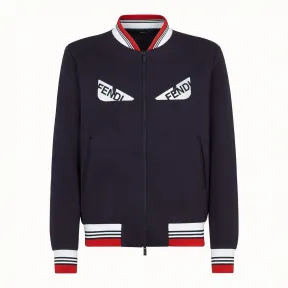 芬迪/Fendi 紧身夹克_蓝色氯丁橡胶夹克 FW0833 A65 NF03LQ