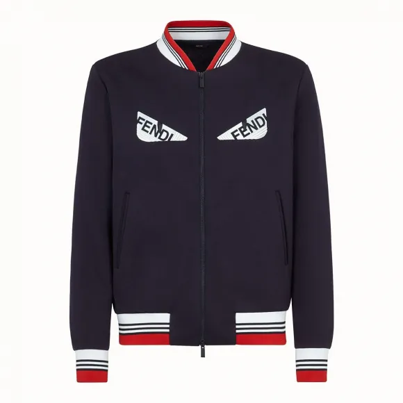 芬迪/Fendi 紧身夹克_蓝色氯丁橡胶夹克 FW0833 A65 NF03LQ