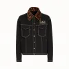芬迪/Fendi 夹克_黑色牛仔夹克 FW0918 A4Q NF0QA1