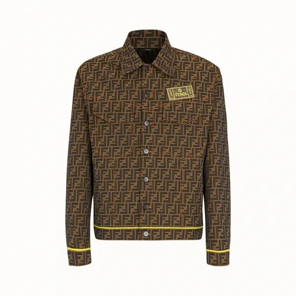 芬迪/Fendi 夹克_棕色布料夹克 FW0918 A4Q QF1440