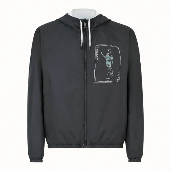 芬迪/Fendi 风衣_黑色尼龙风衣 FW0970 A7F 9F0QA1