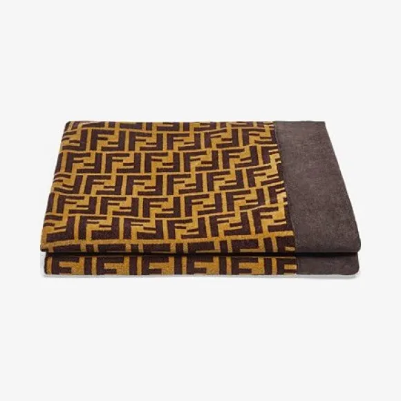 芬迪/Fendi 棕色棉质沙滩巾 FXA008A79JF13IZ