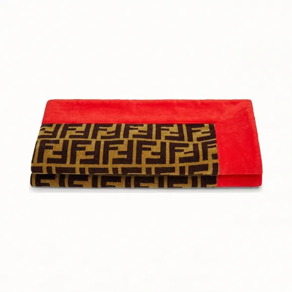 芬迪/Fendi 沙滩巾_拼色毛巾布沙滩巾 FXA538 A6M OF160B