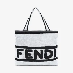 芬迪/Fendi 白色毛圈布料沙滩巾 FXH016ADIUF05WL