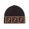 芬迪/Fendi 无檐便帽 - 黑色羊毛帽 FXQ955AMR5F0ZC4