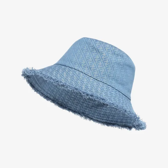 芬迪/Fendi 帽子-蓝色牛仔布效果渔夫帽-女士帽子和手套 FXQ977ANDPF0RU7 8057712077815